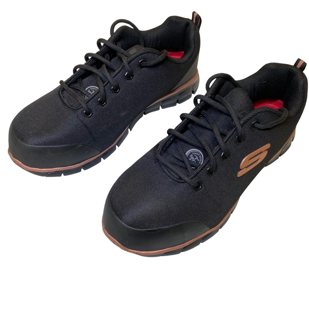 Skechers Work Slip Resistant Safety Toe Shoes Men's‎ 11 Black BKRG ASTM
